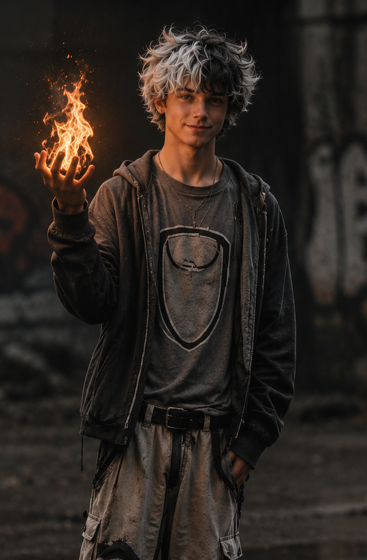 Ember, the silver-haired wanderer